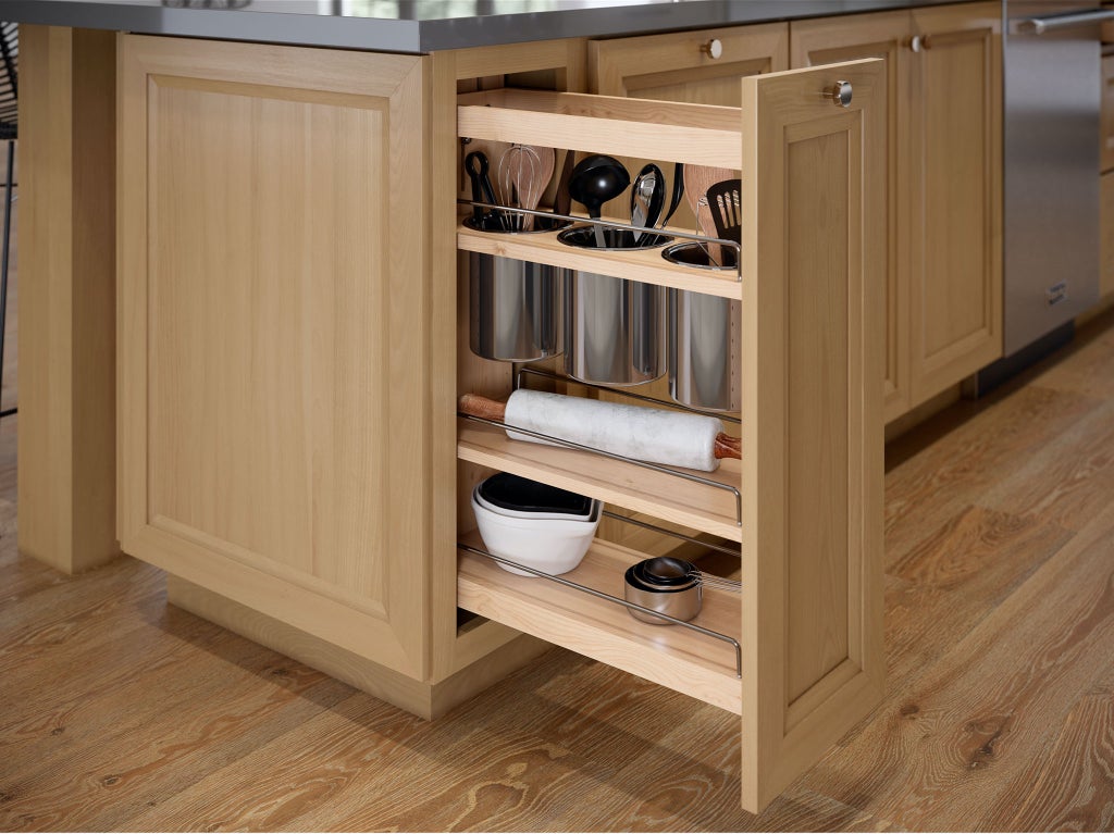Shelving or budget pullout recommendations for large deep kitchen cabinets  like this? : r/organization