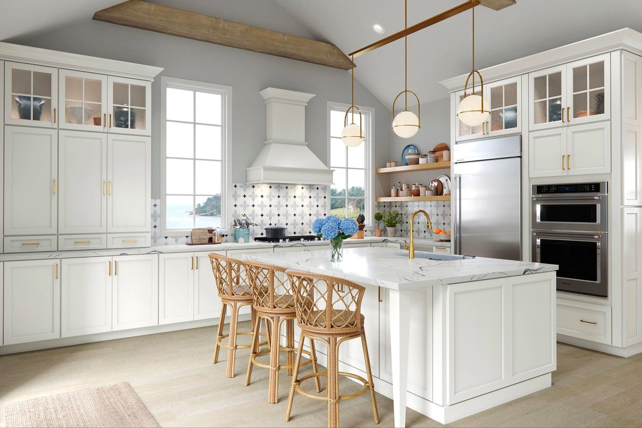 Bright white kitchen