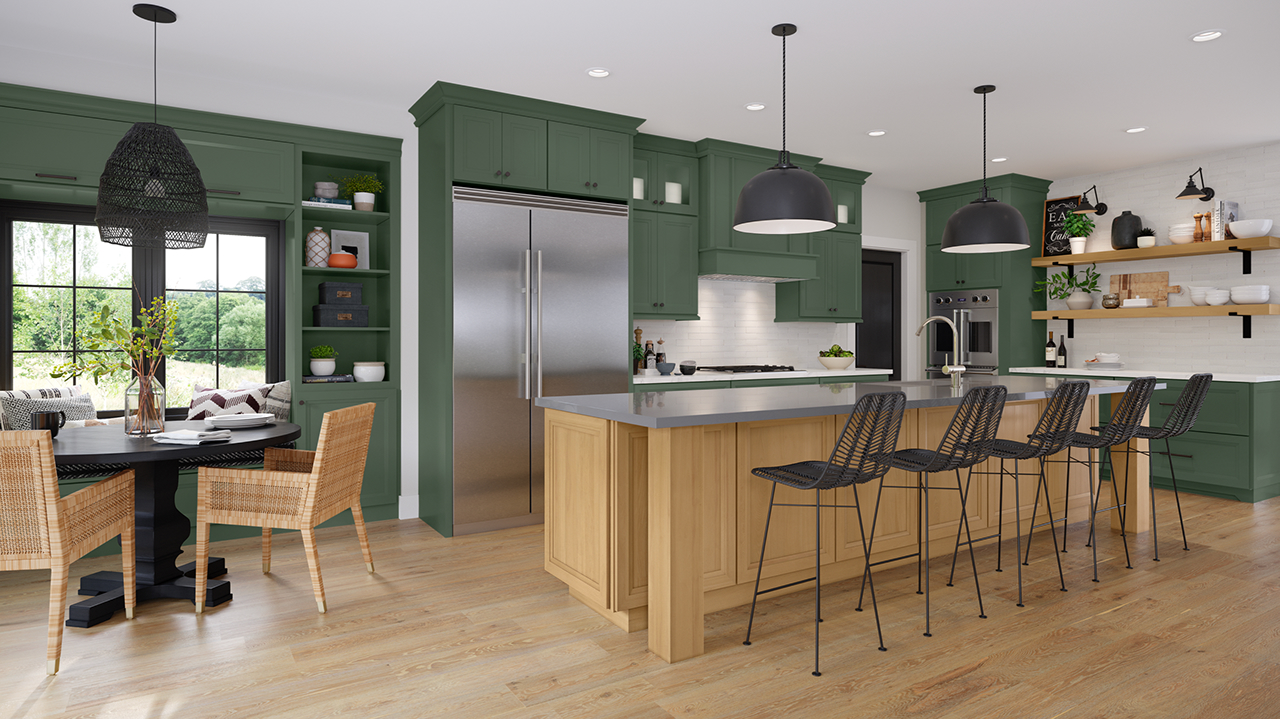 Green Kitchen & Bathroom Waypoint Living Spaces