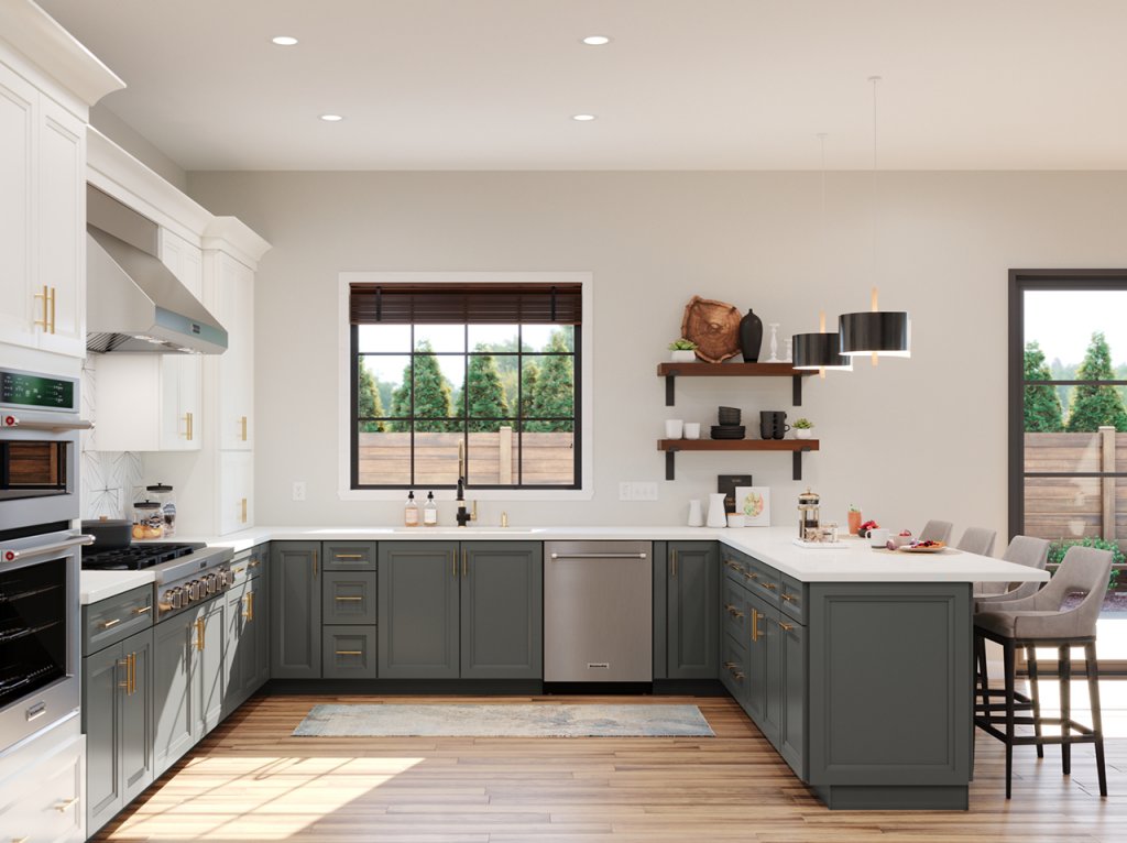 Grey Cabinet Kitchen & Bath Ideas - Waypoint Living Spaces